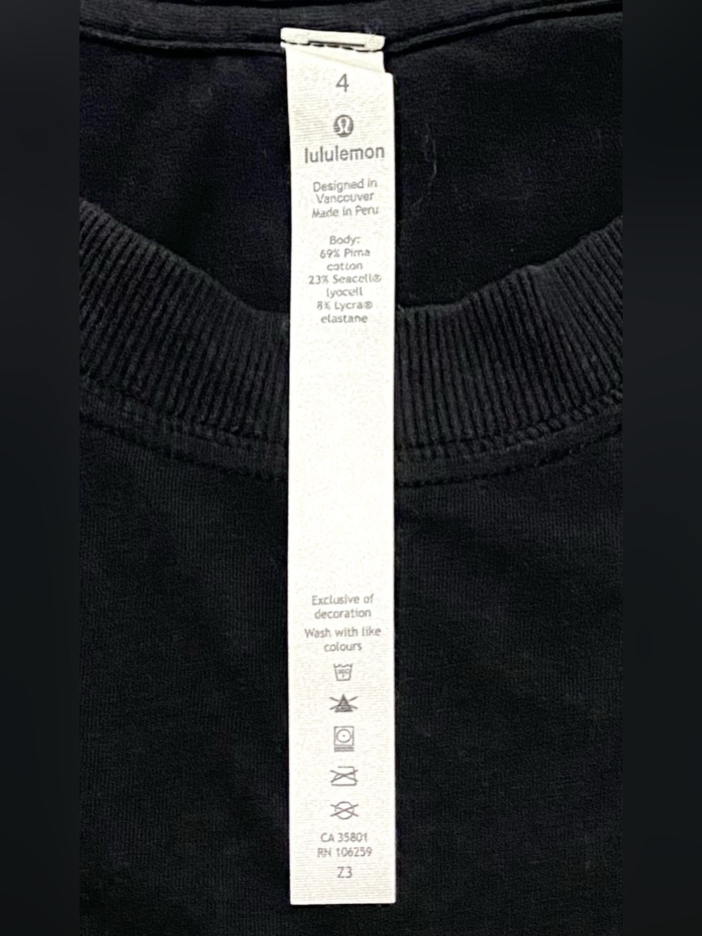 Lululemon Women 4 Black All Yours Cropped T-Shirt Athletic Activewear Athleisure - Picture 10 of 14